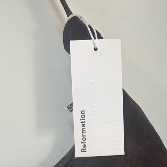 Reformation Rhea Boss Brown Suede Knotted Hobo Bag New NWT - Picture 5 of 11